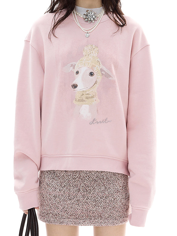 Dog Printed Sweatshirt