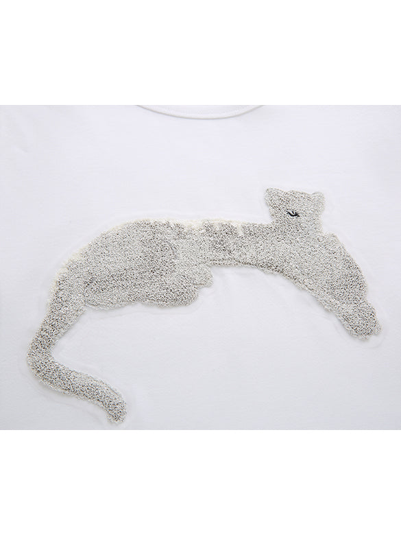 Animal Embroidery Long Sleeves T-shirt