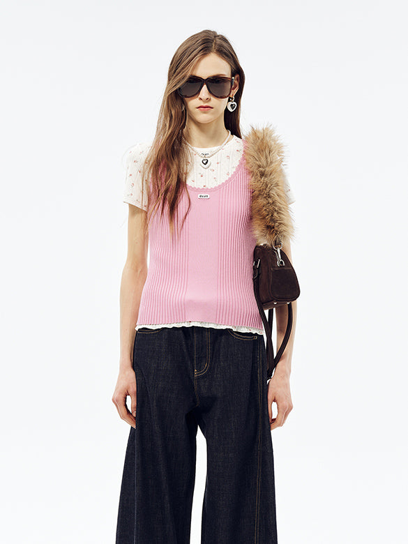 Color Knit Tank Top