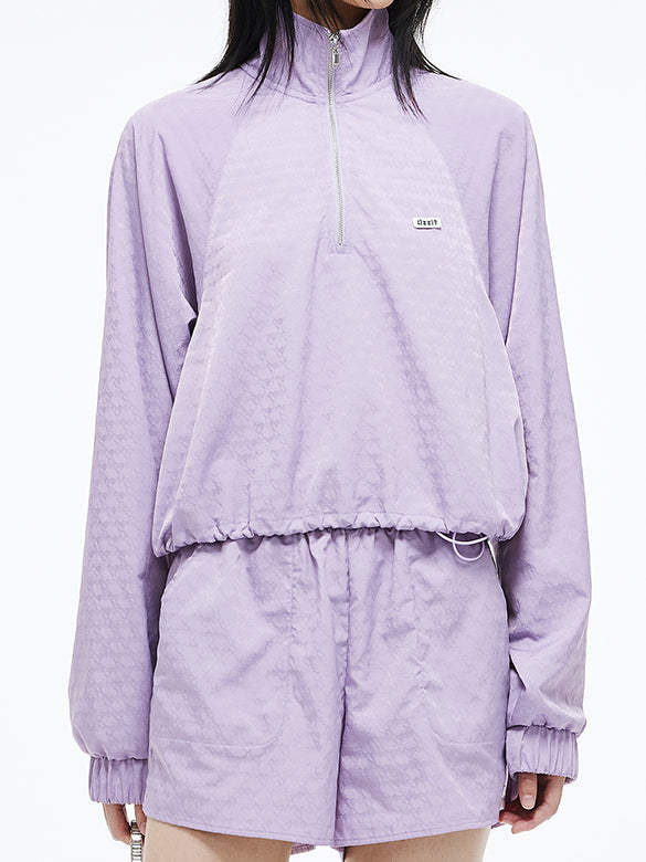 Monogram Pattern Zipper Blouson