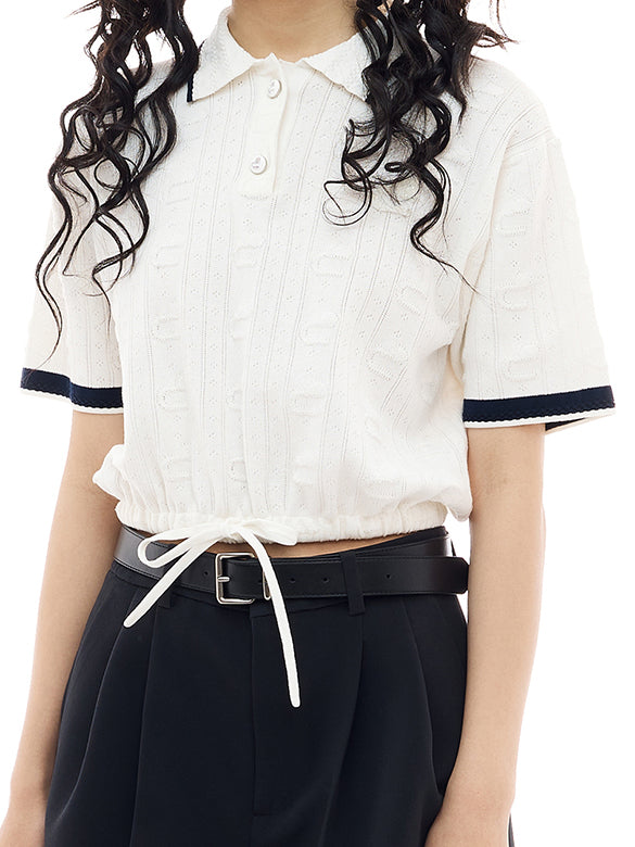 Bi-color Line Polo-Knit