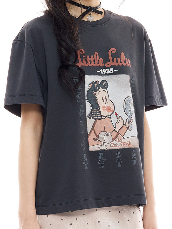 Printed & Beads Embroidery T-shirt