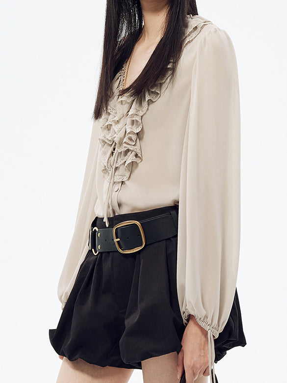 Frill Chiffon Blouse