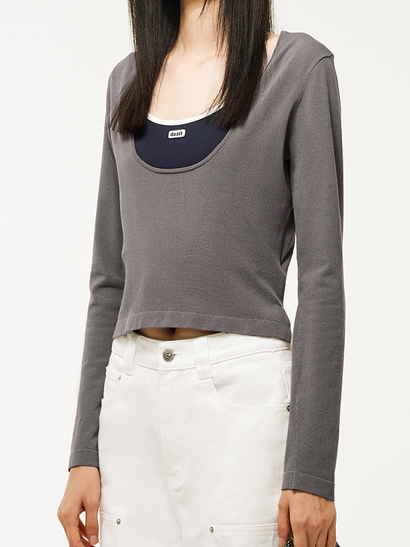 Layered Knit Top