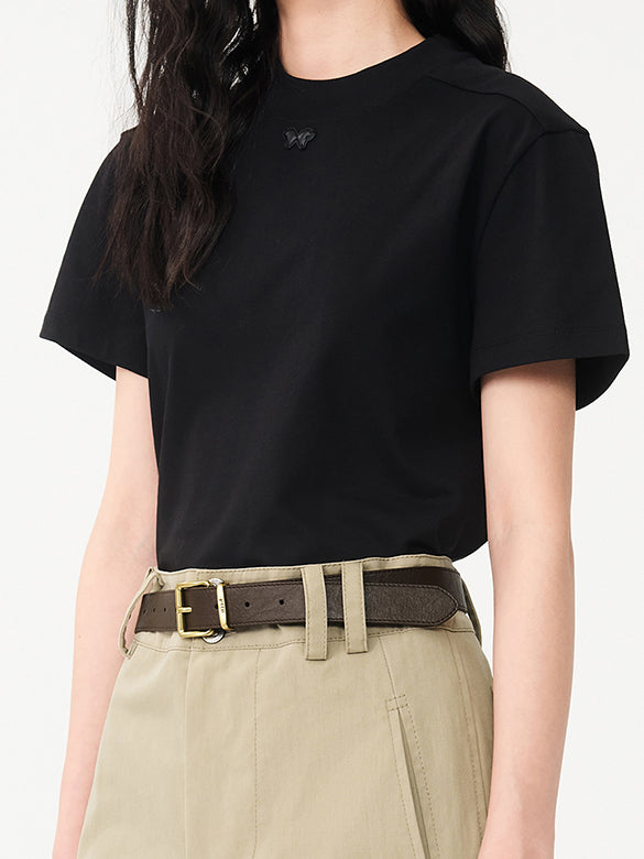 Butterfly One-point Compact T-shirt