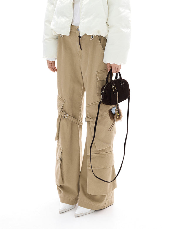 Strap Design Cargo Pants