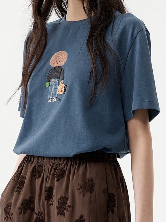 Embroidery Character T-shirt