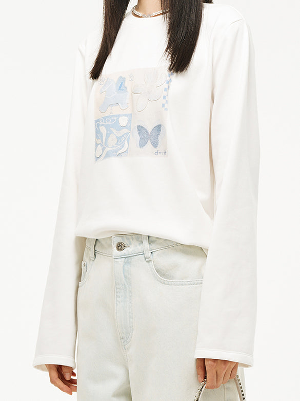 Printed Beads Sweatshirt