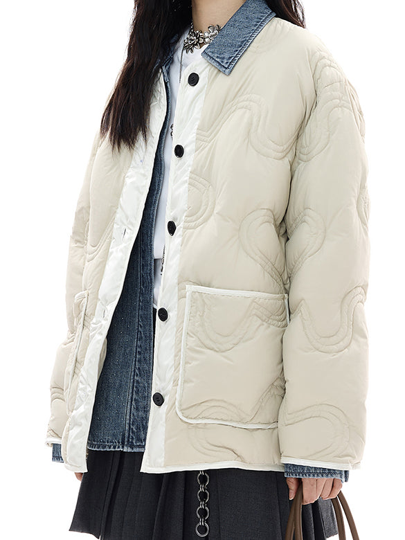Monogram No-collar Down Jacket