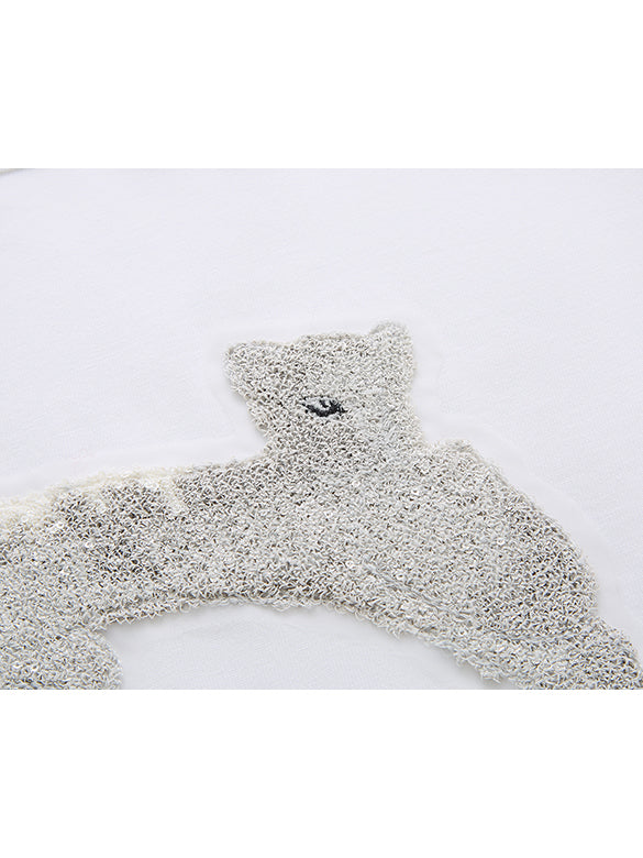 Animal Embroidery Long Sleeves T-shirt