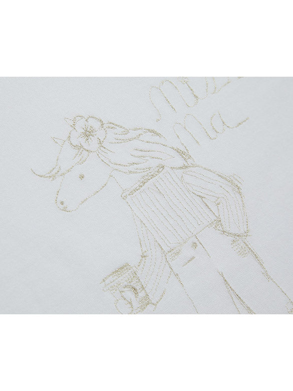 Horse Embroidery T-shirt