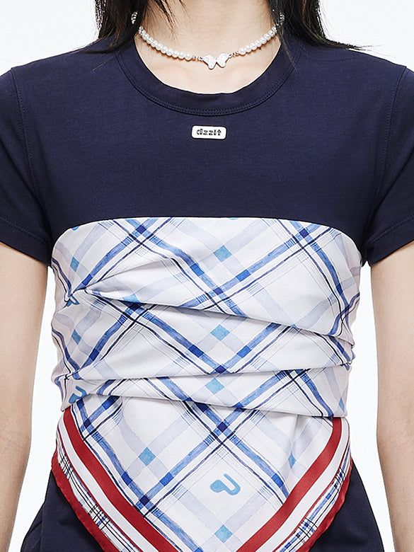 Scarf Combination T-shirt