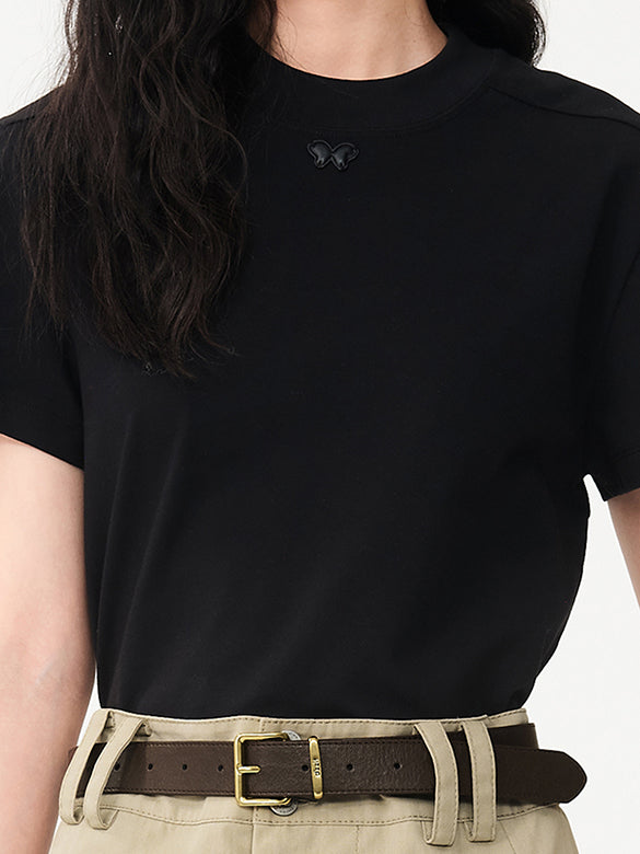 Butterfly One-point Compact T-shirt