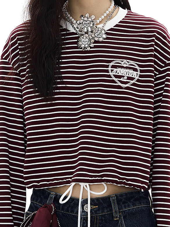 Waist Code Stripe Top