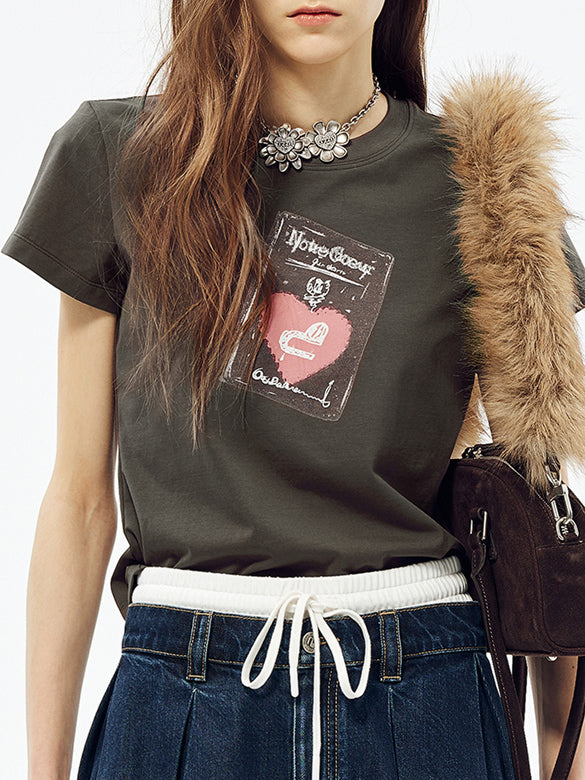 Heart Printed T-shirt