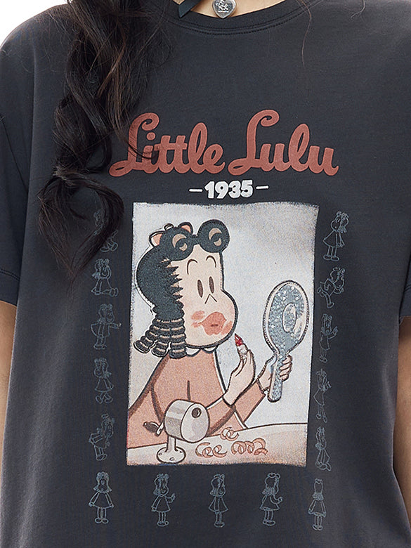 Printed & Beads Embroidery T-shirt