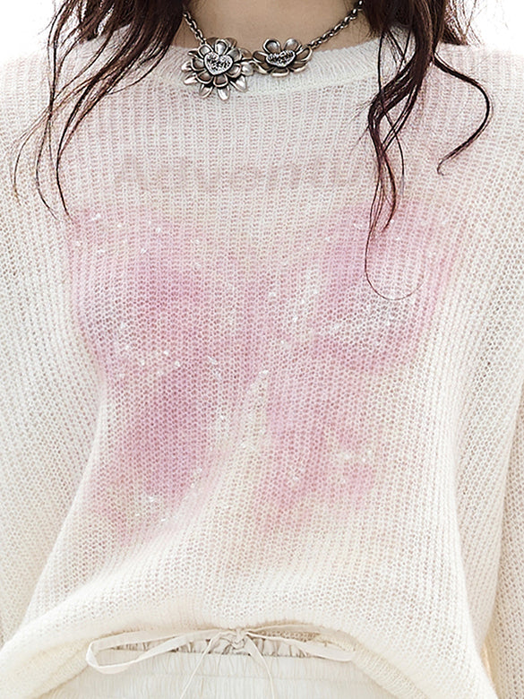 Butterfly Design Beads Knit