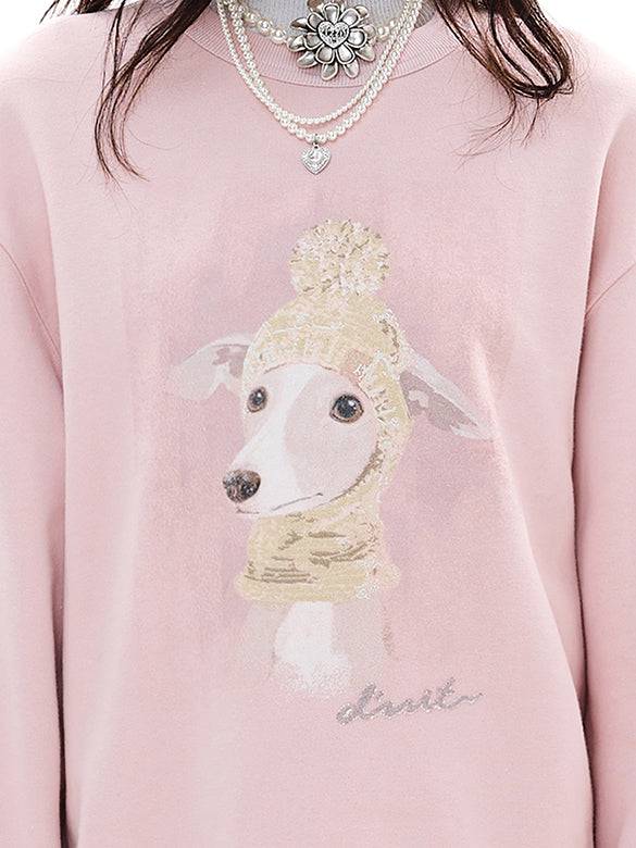 Dog Printed Sweatshirt