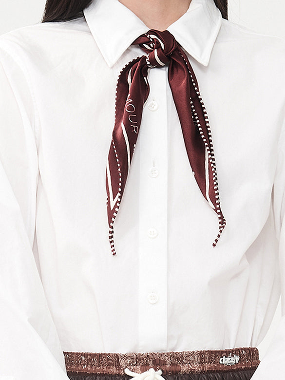 Scarf Bow-tie Shirt