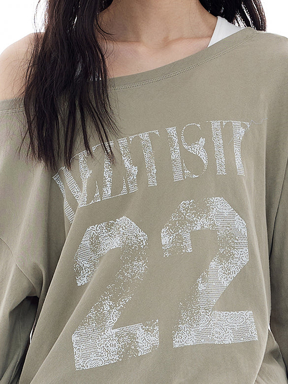 Back-side Design Long Sleeves T-shirt