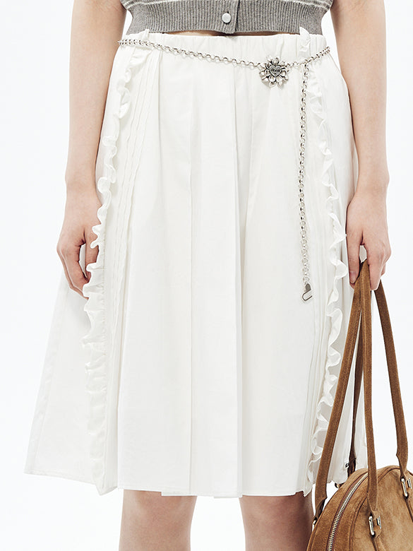 Frill Taffeta Skirt