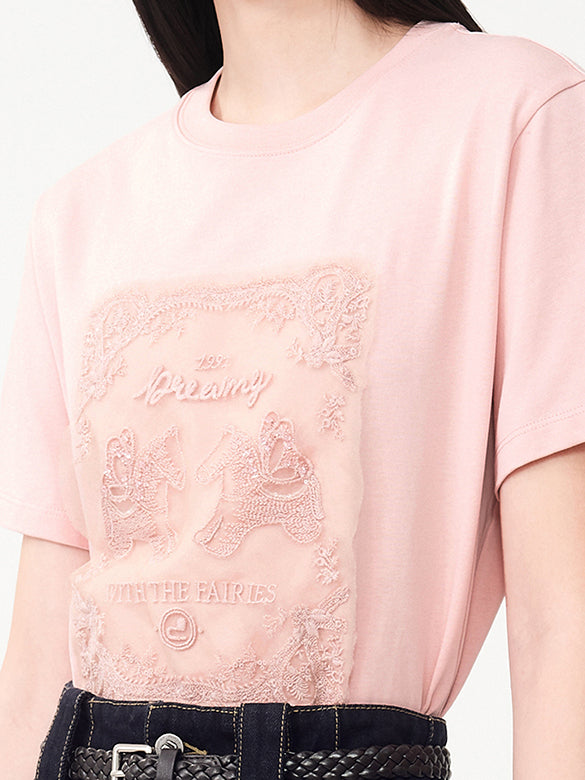 Unicorn Embroidery & Sequins T-shirt