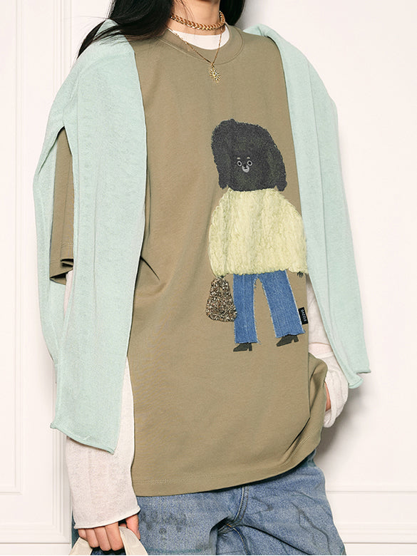 3D Embroidery Character T-shirt