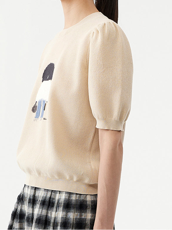 Embroidery Character Knit
