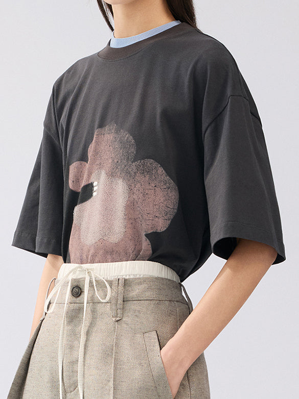 Euan Roberts Collaboration Printed Embroidery T-shirt