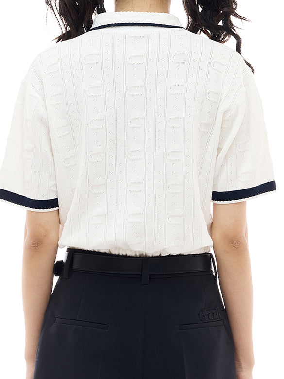 Bi-color Line Polo-Knit