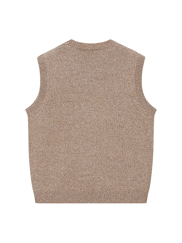 Cat Embroidery Sleeveless Knit