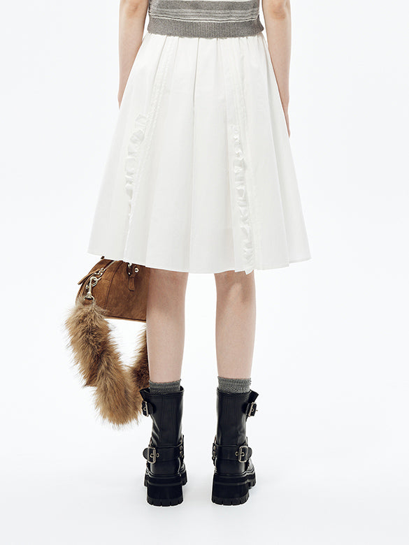 Frill Taffeta Skirt