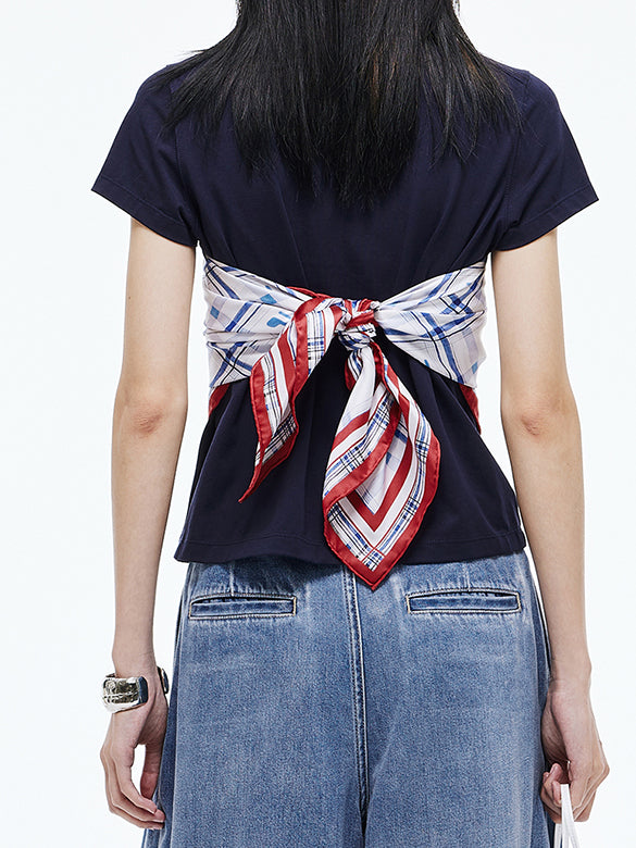 Scarf Combination T-shirt