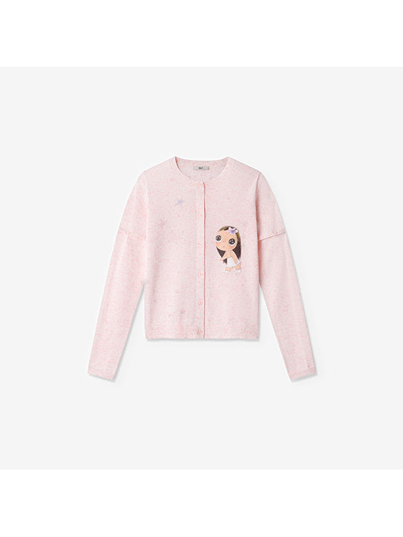 Button Sleeves Knit Cardigan