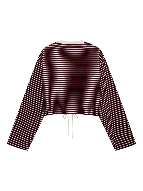 Waist Code Stripe Top