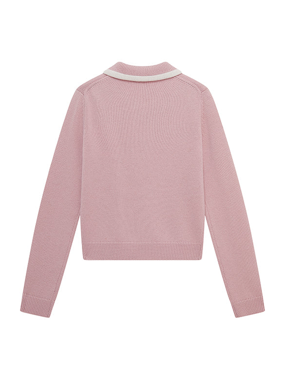 Bi-color Piping Polo Knit