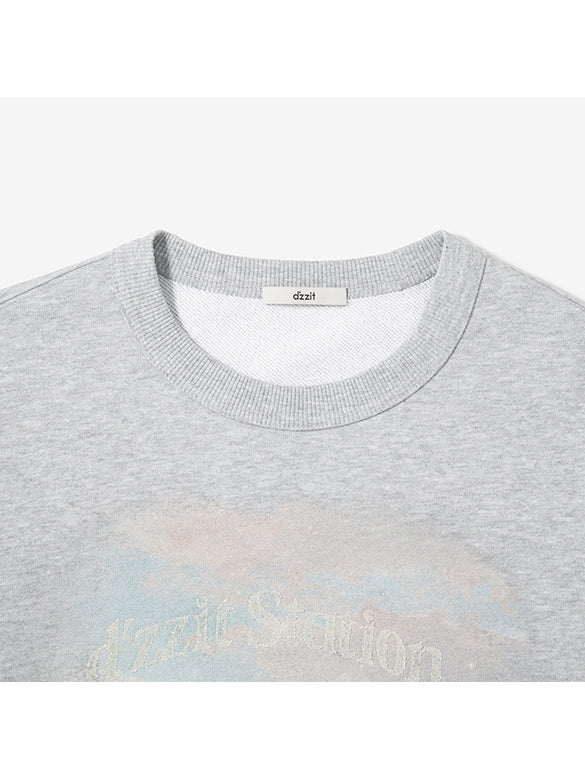 Printed & Beads Sweatshirt