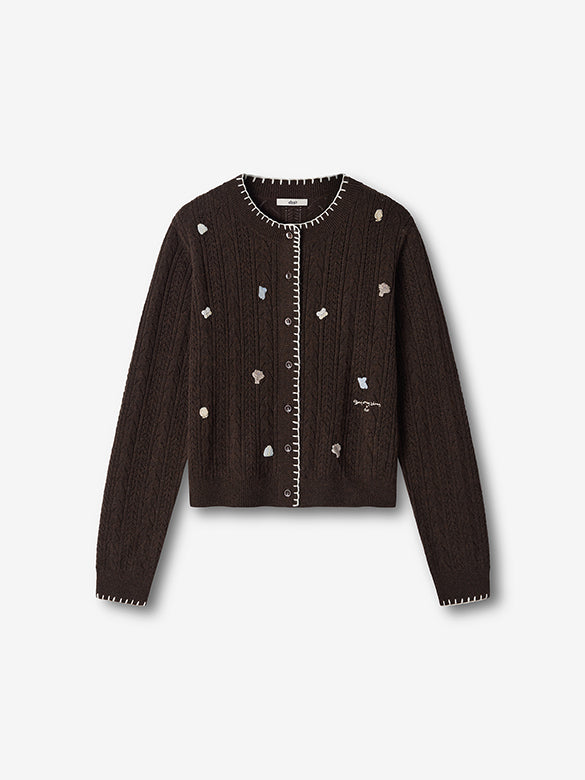 Embroidery Design Knit Cardigan