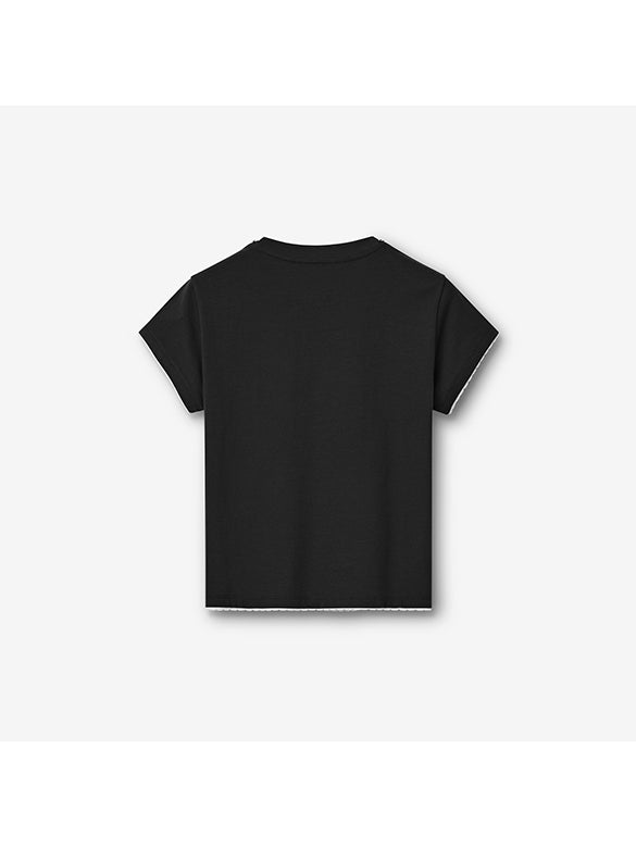 Pearl Neckless Combination T-shirt