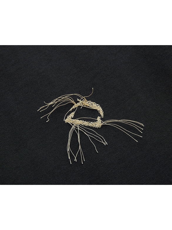 Embroidery Character Pattern T-shirt