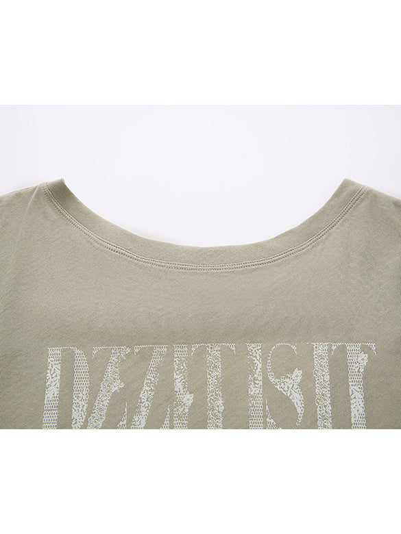 Back-side Design Long Sleeves T-shirt