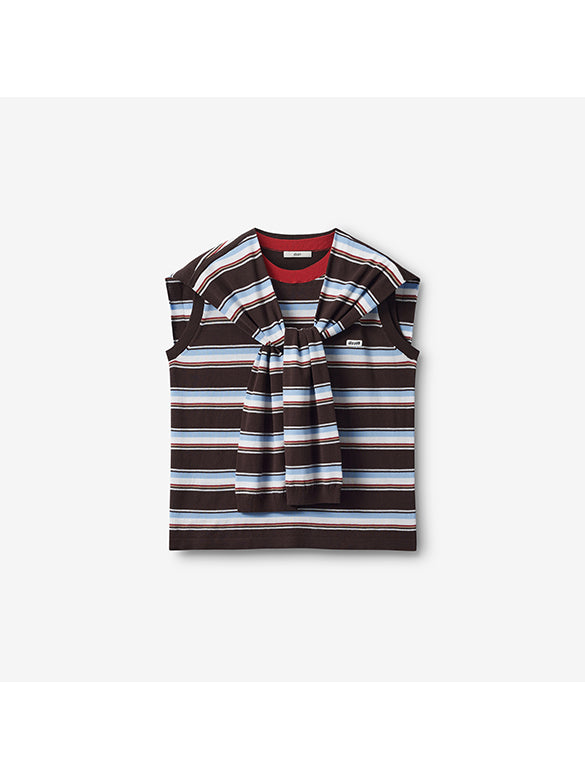 Retro Color Stripe Ensembles Knit