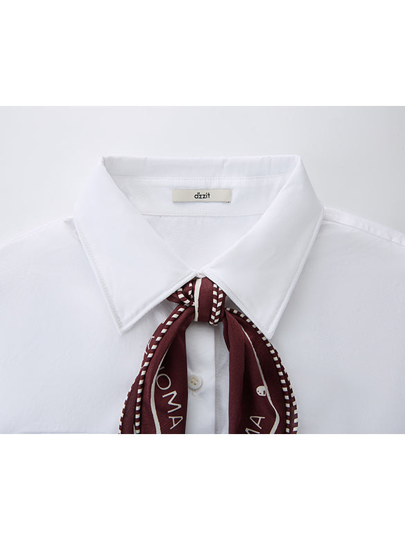 Scarf Bow-tie Shirt