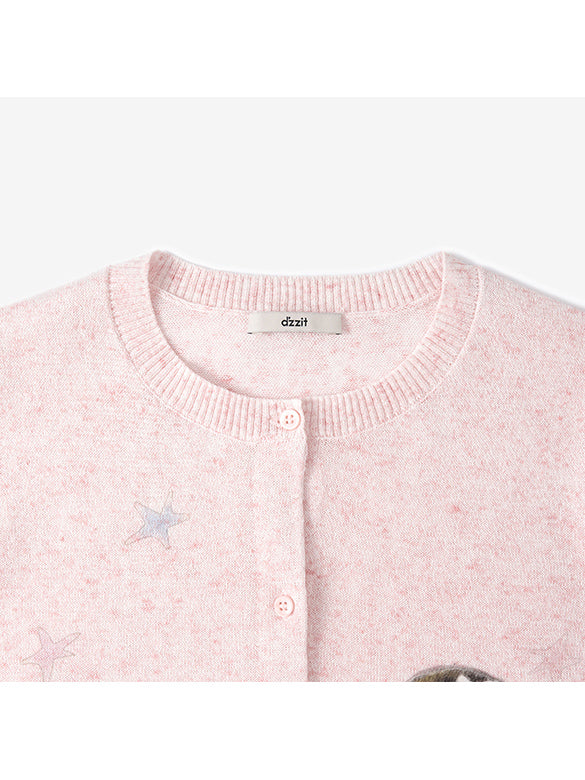 Button Sleeves Knit Cardigan
