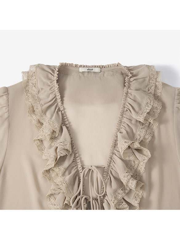Frill Chiffon Blouse