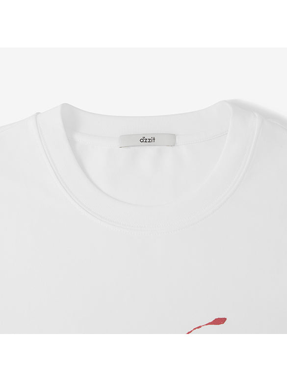 Cherry Printed & Beads T-shirt