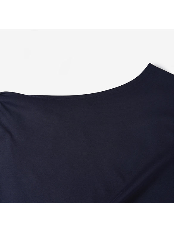 One-shoulder Design T-shirt
