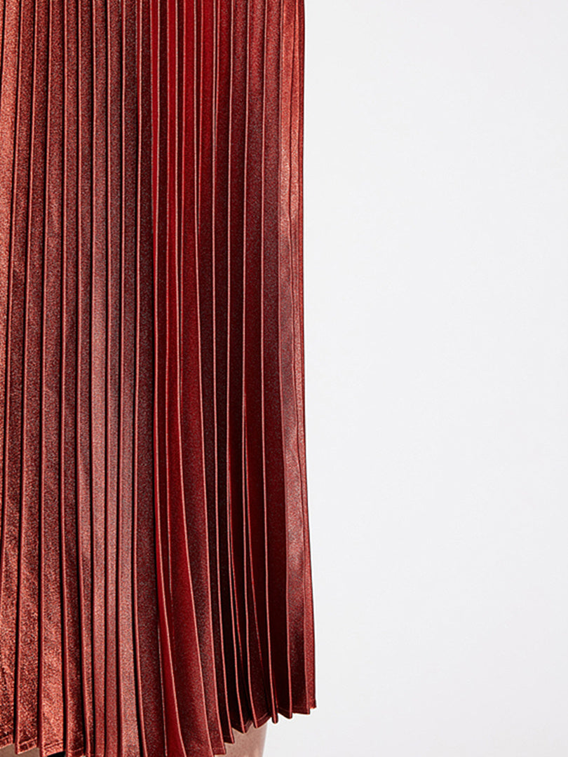 Satin Pleats Skirt