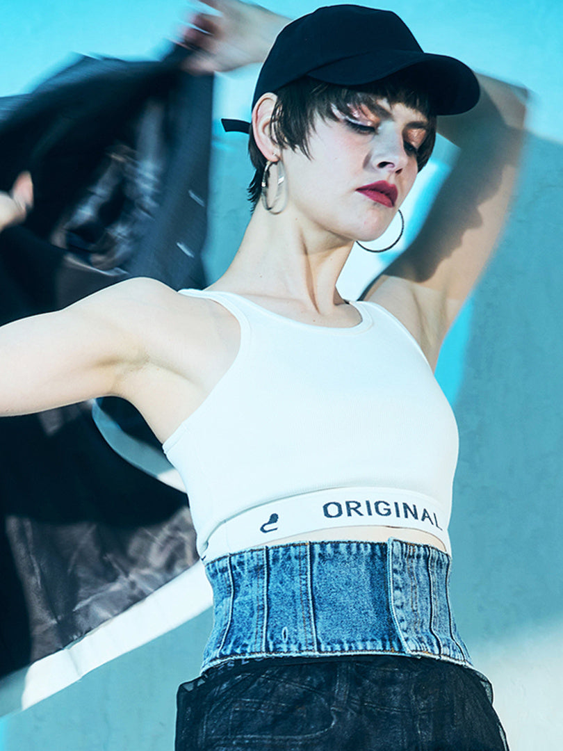 Logo Tape Bra-Top