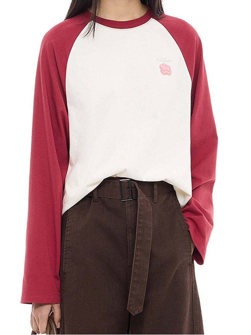 One-point Sweets Motif Raglan Sleeves T-shirt